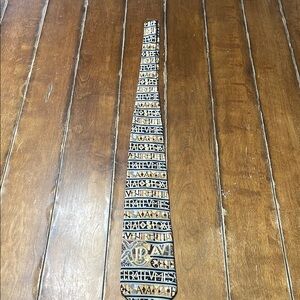 Museum Artifacts Silk Necktie with Letter Pattern